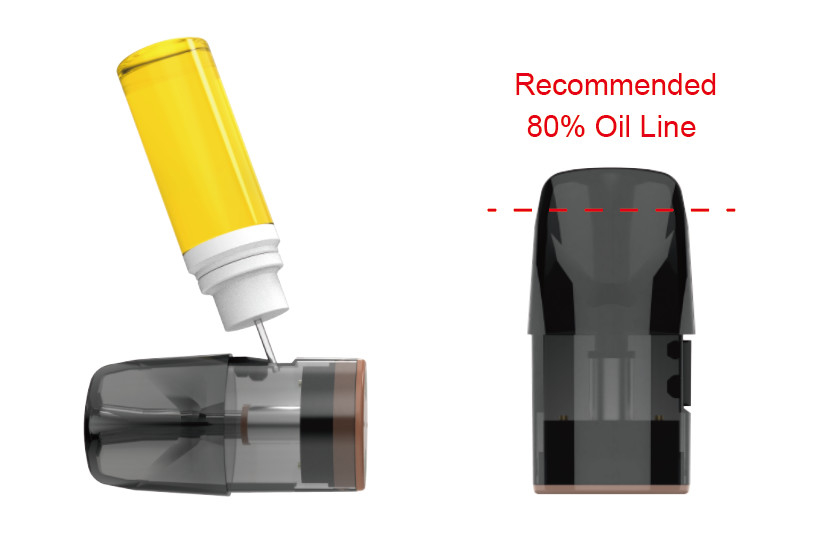 E Liquid Thick Oil Vape Pod Cartridges 2ML